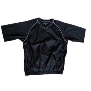 FootJoy short sleeve performance wind shirt Large black white